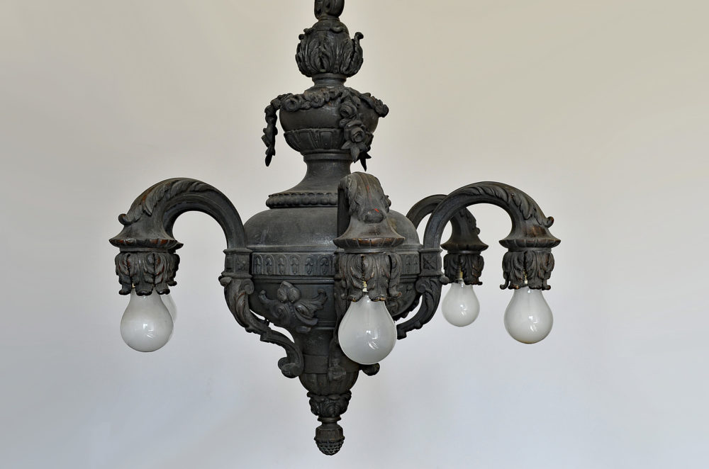 Deckenleuchte aus Bronze um 1890