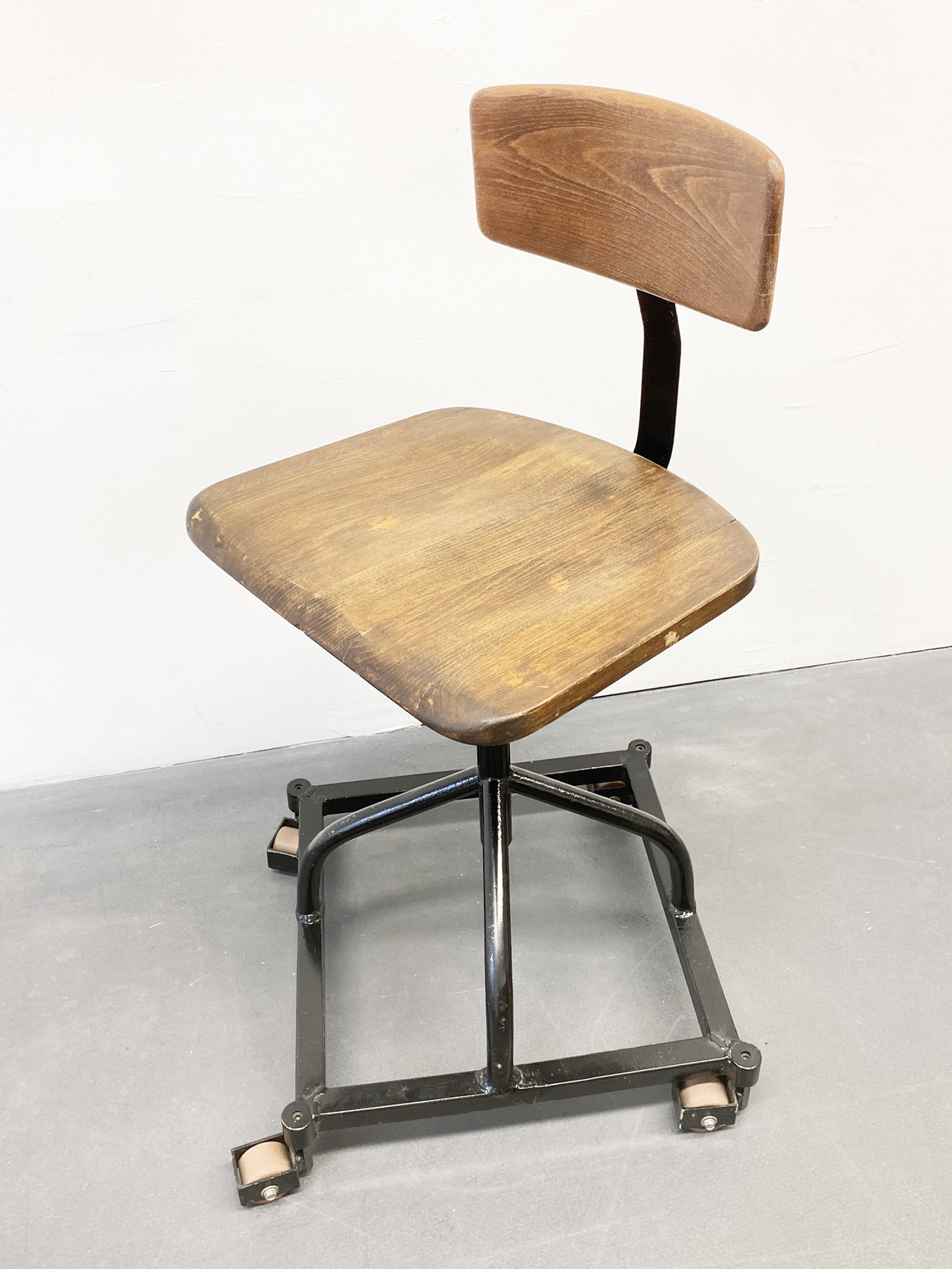 Vintage Workshop Chair on Wheels, Germany, 1950s.