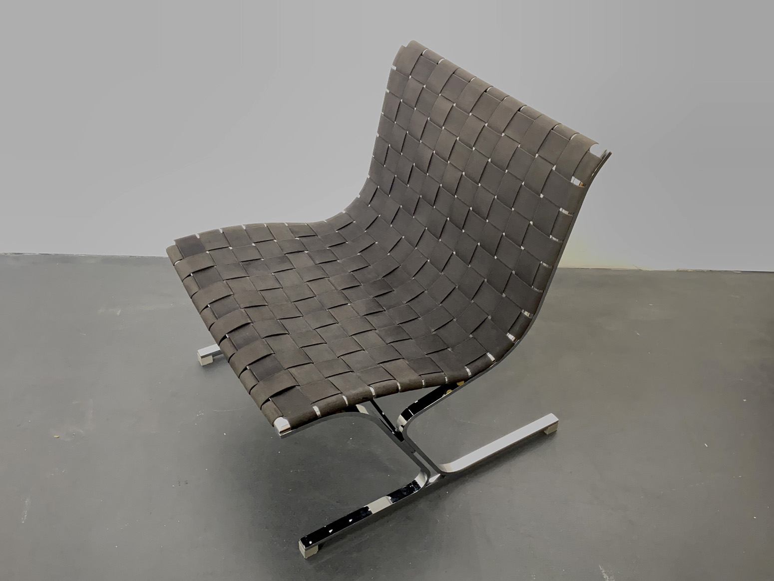 Luar Lounge Chair, schwarz, von Ross Littell für ICF de Padova, Italien, 1960er.