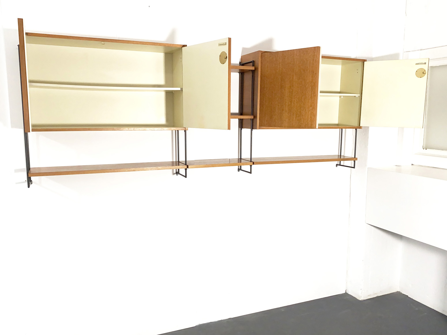 ModularMidCenturyOmniaStringWallShelfTeakbyHilkerforOmnia