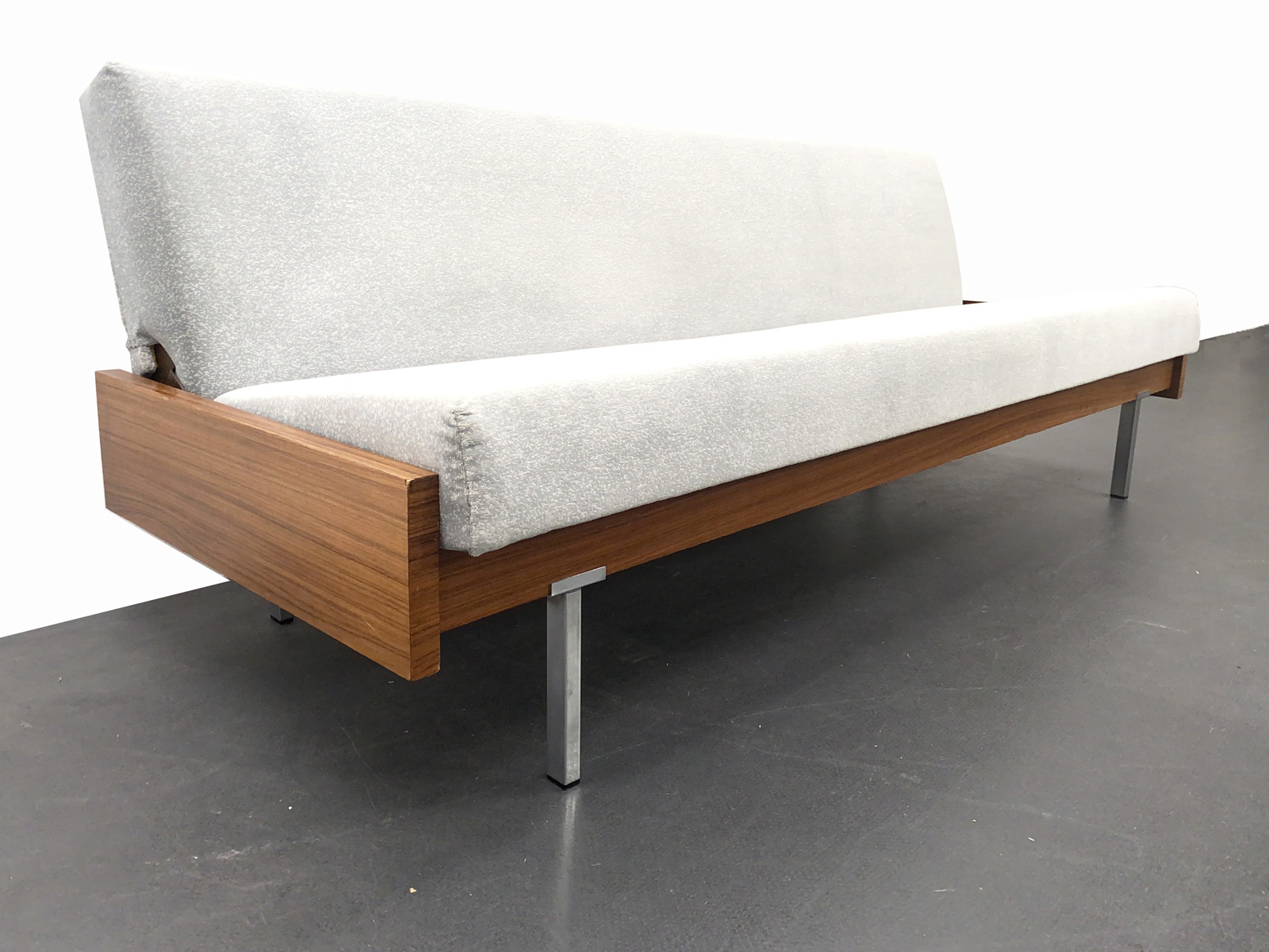 Mid-Century Daybed Sofa Couch, Teak Holz, 1960er.