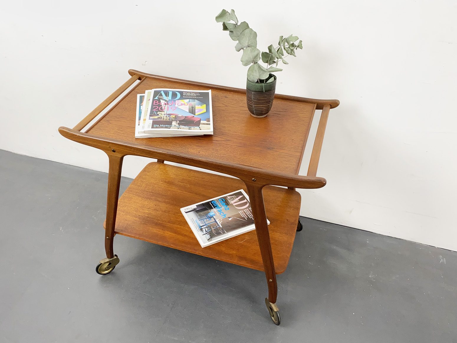 Mid-Century Teak Serving Trolley, Denmark, Scandinavia, 1960s.
