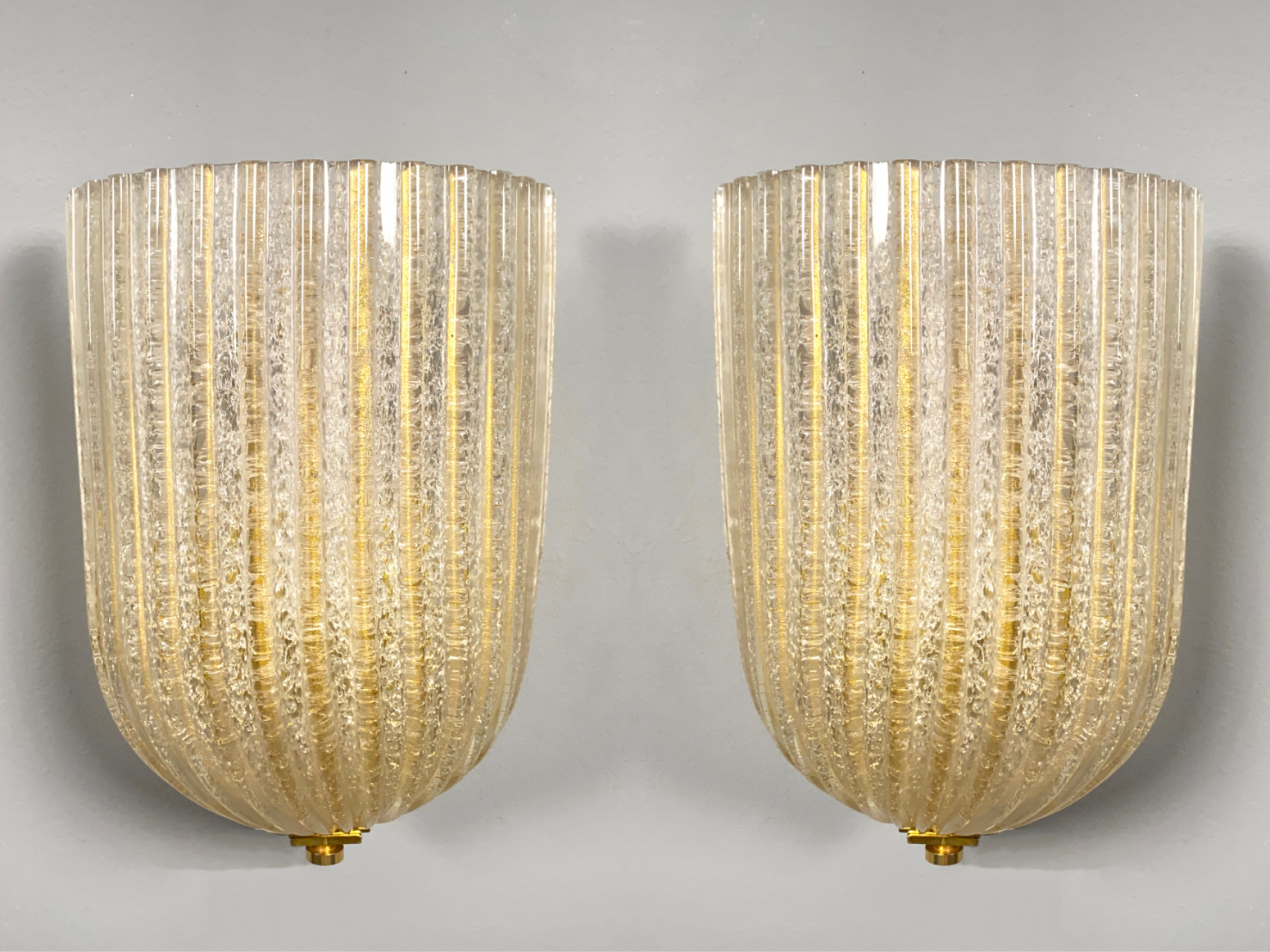 Pair of Sconces by Barovier & Toso, Murano, Italy, 1970s