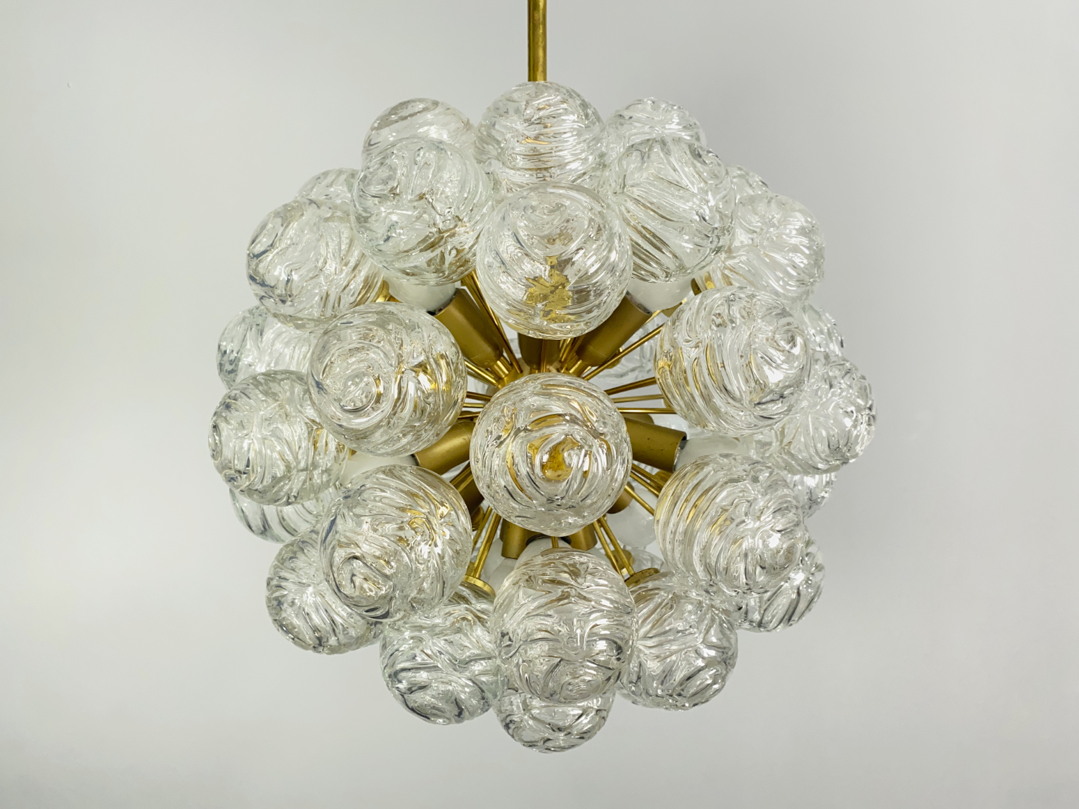 Stunning Sputnik Chandelier with Glass Snow Balls, Doria Leuchten, Germany, 1970s