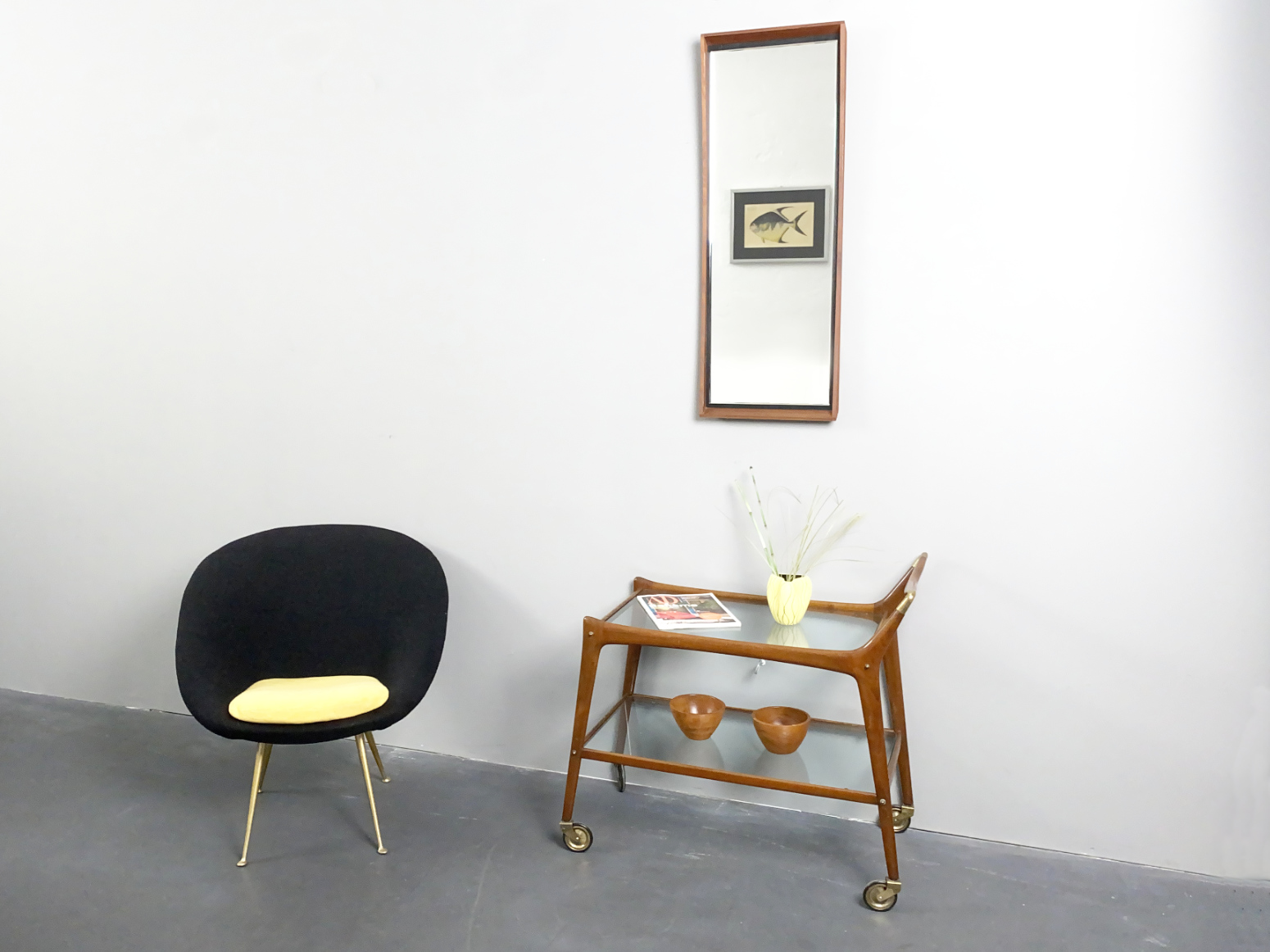 Teak Spiegel, Dänemark, 60er