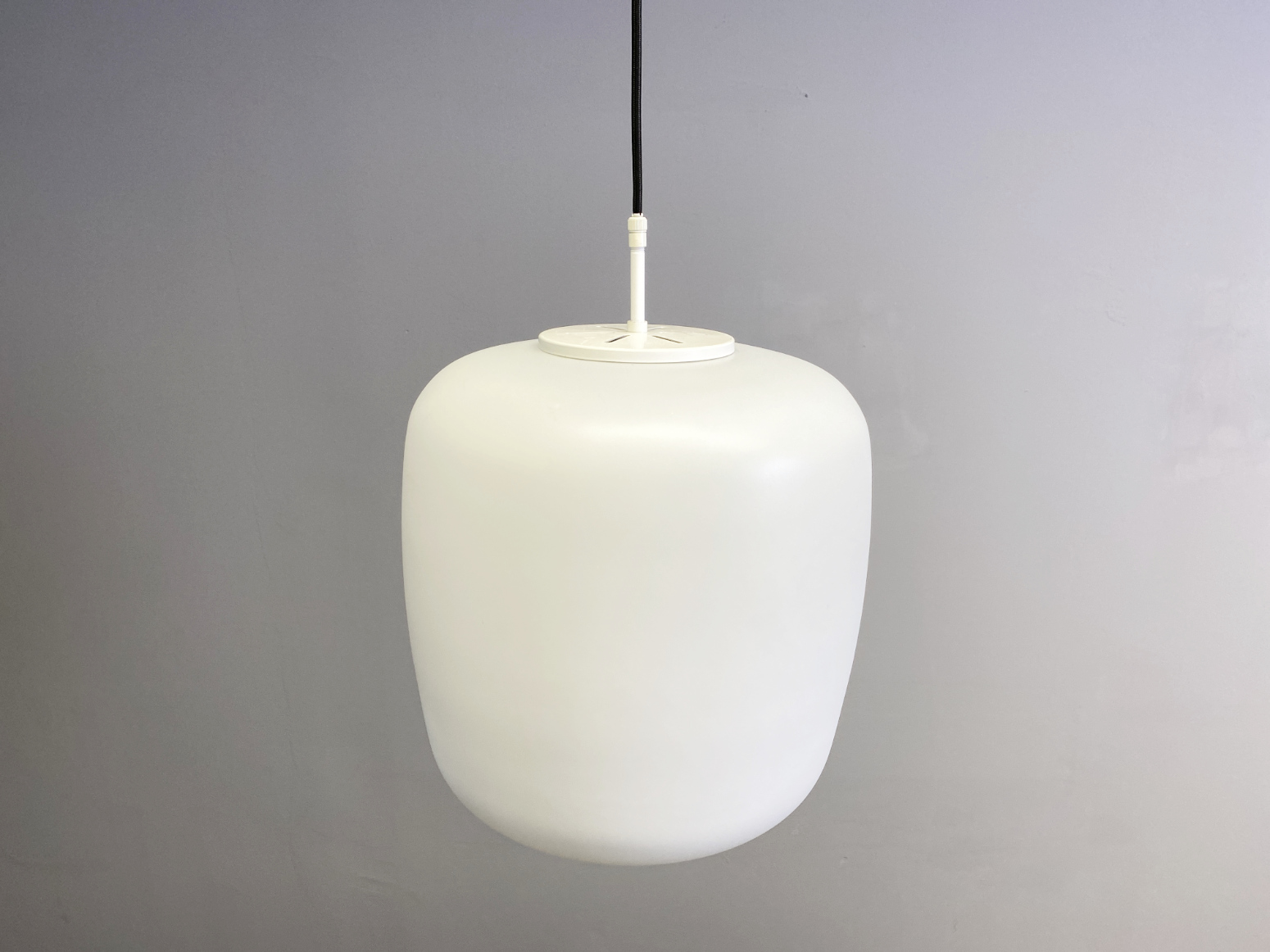 Ceiling Lamp, Pendant Lamp, white Opal Glass Shade, Scandinavia, 1970s