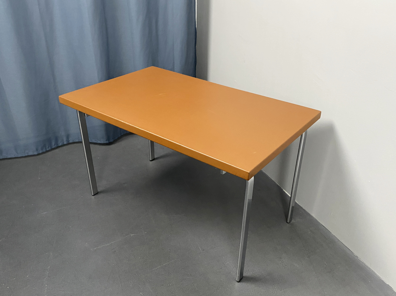 Coffee Table, brown Leather Surface, by Preben Fabricius & Jørgen Kastholm for Kill International, Germany, 1960s