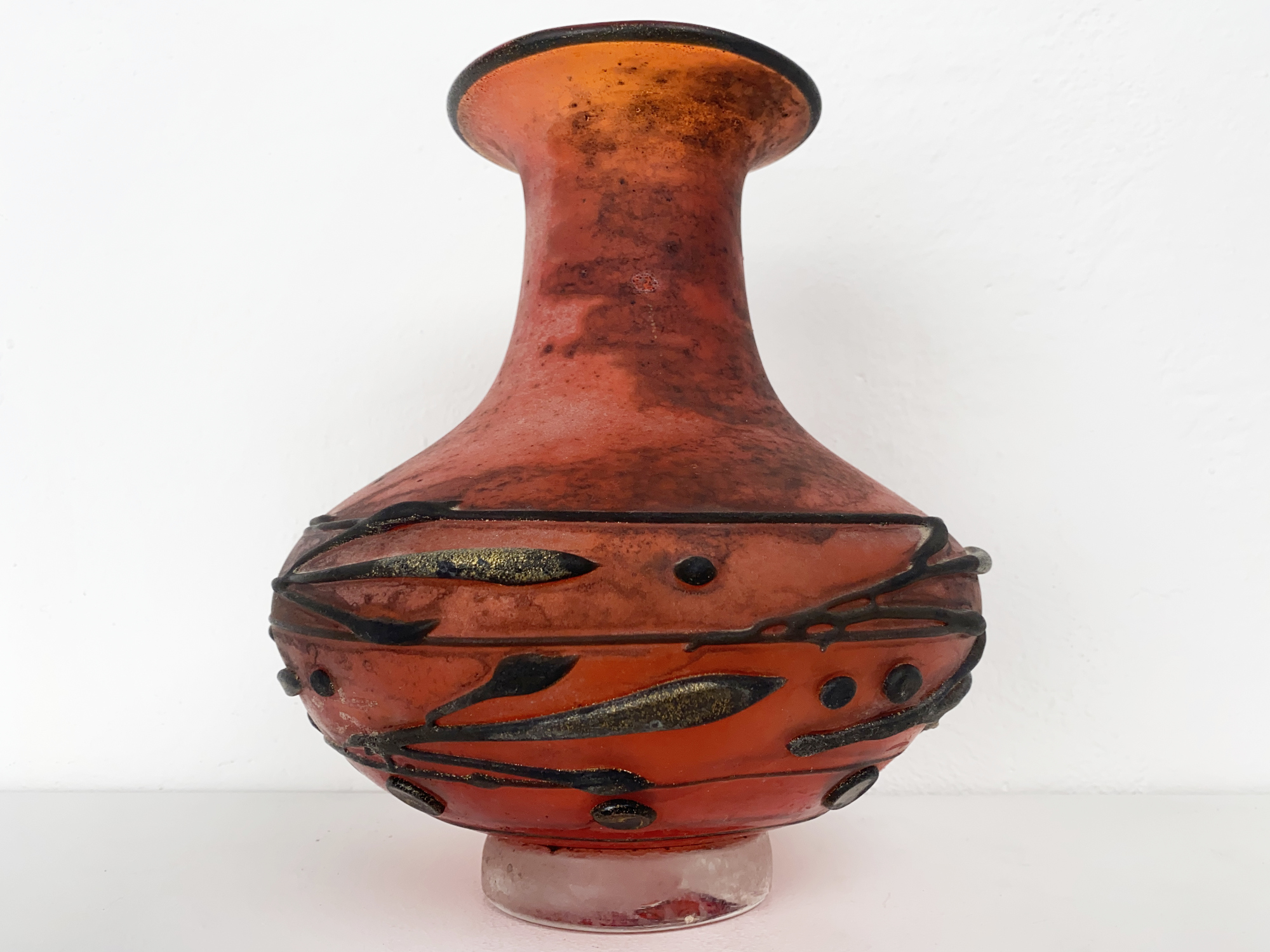 Scavo Glass Vase Ermanno Nason for Vetreria Cenedese, Murano