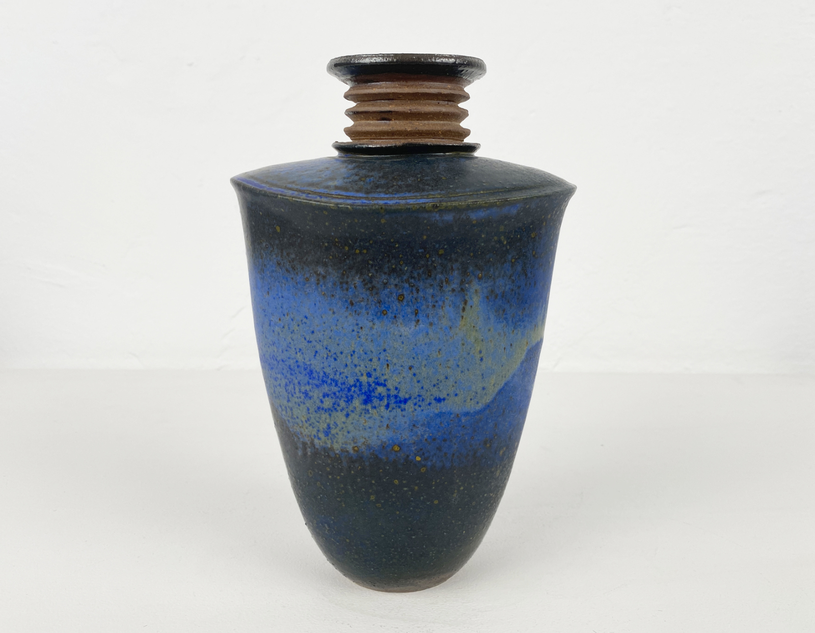 Keramik Vase, Studio Keramik, Unikat von Barbara Schwämmle, Deutschland, 1980er