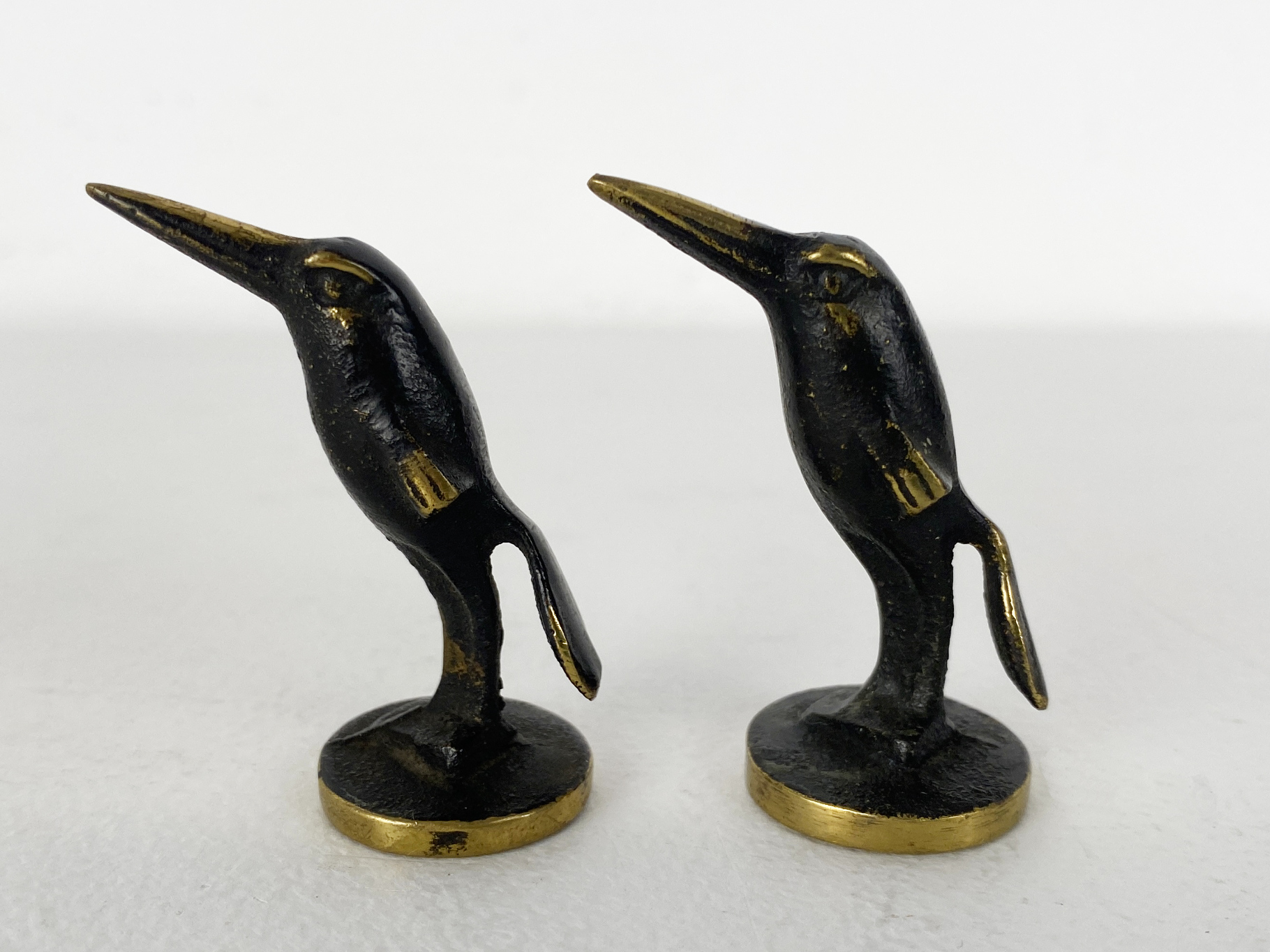 Pair of Ravens, Bronze Figures by Hertha Baller, Austria, 1950s