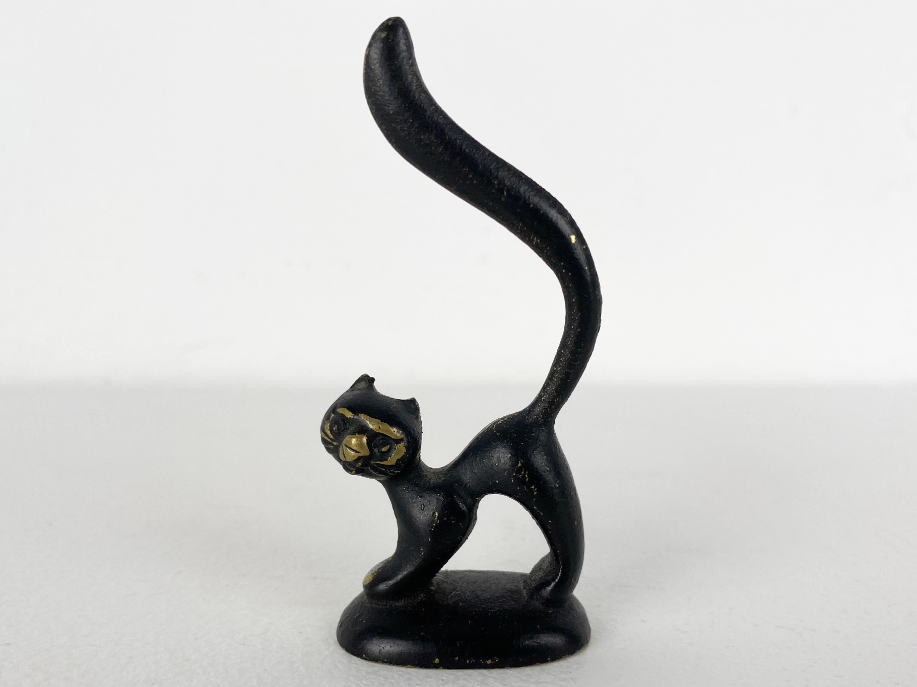 Katze Bronze Figur von Hertha Baller, Österreich, 1950er