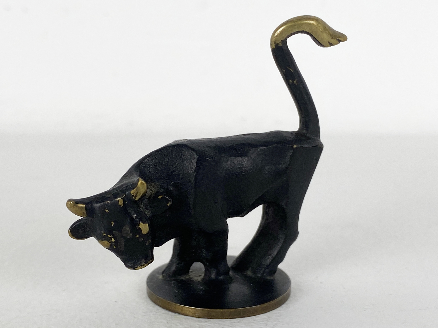 Stier Bronze Figur von Hertha Baller, Österreich, 1950er