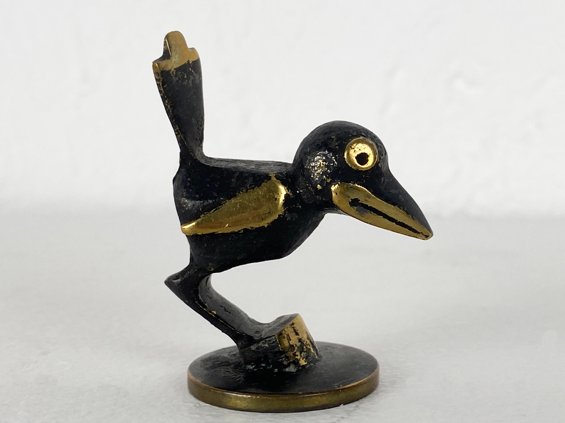 Raven Bronze Figure by Hertha Baller, Austria, 1950s