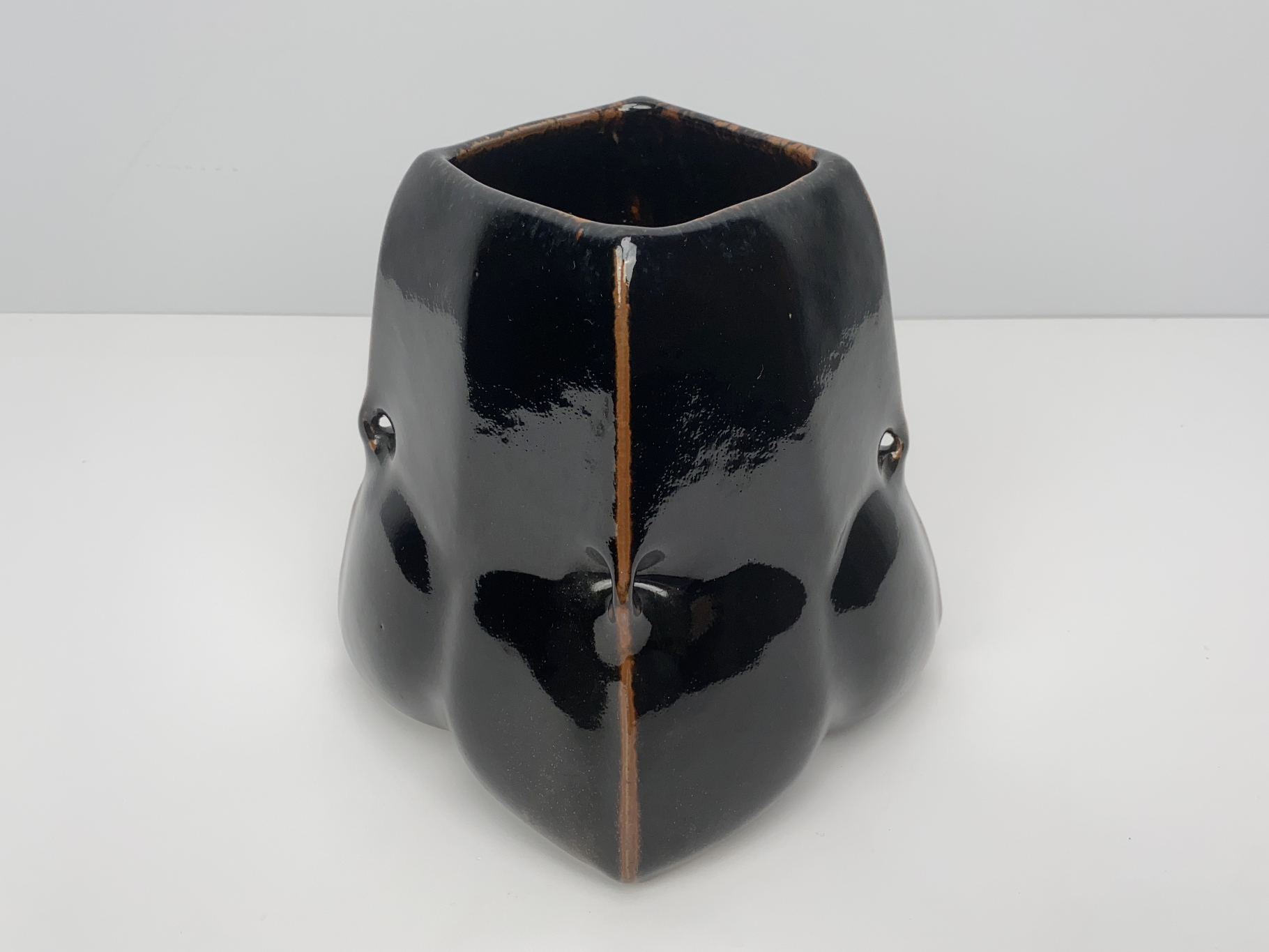 Vase, Ceramic, Stoneware, Unique Piece, Iron Glaze, by Wilhelm & Elly Kuch, ca. 1975