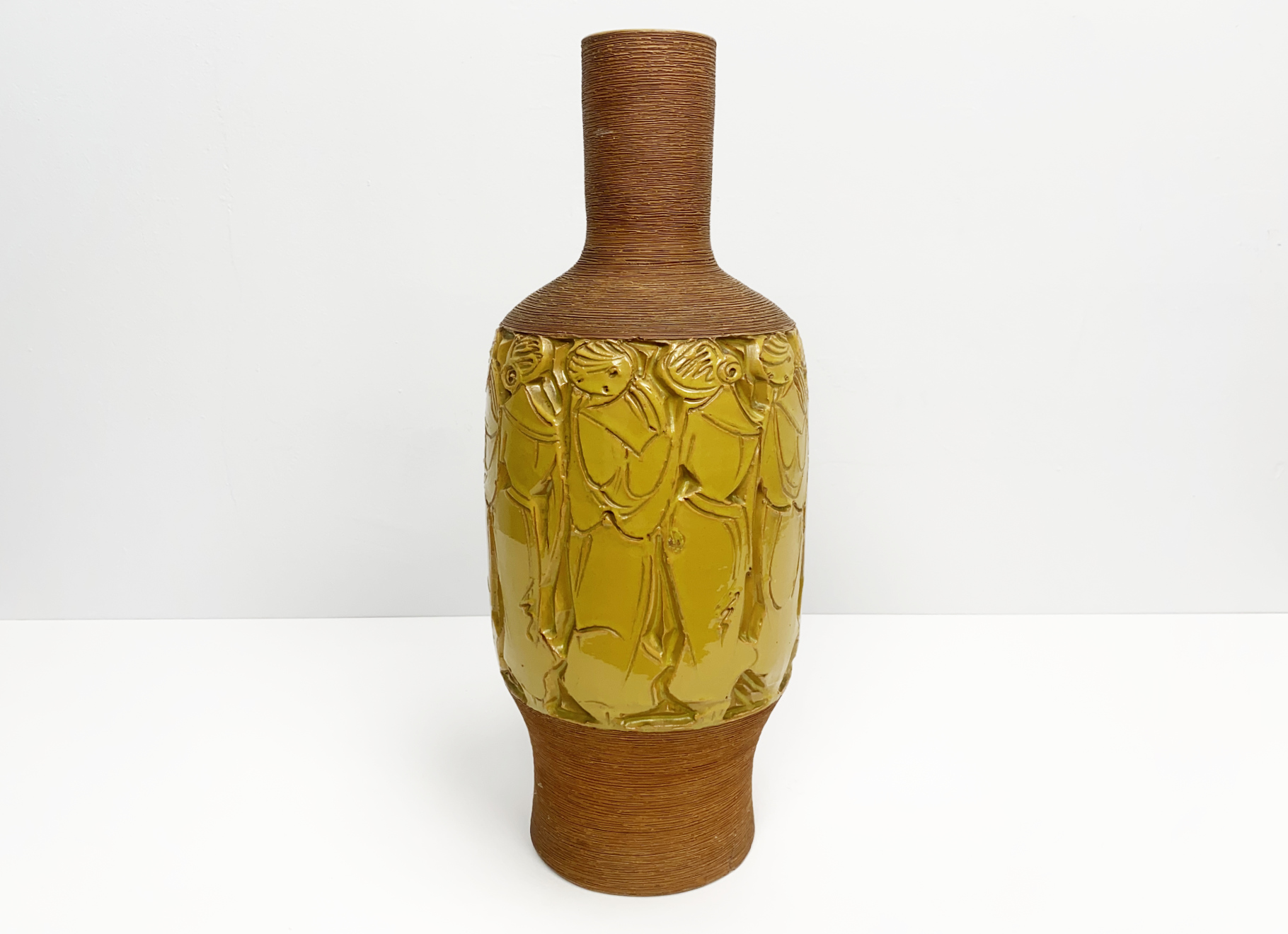 Vase, Figure Portrait in Relief, by Fanciullacci for Fratelli Fanciullacci, Italy, 1960s