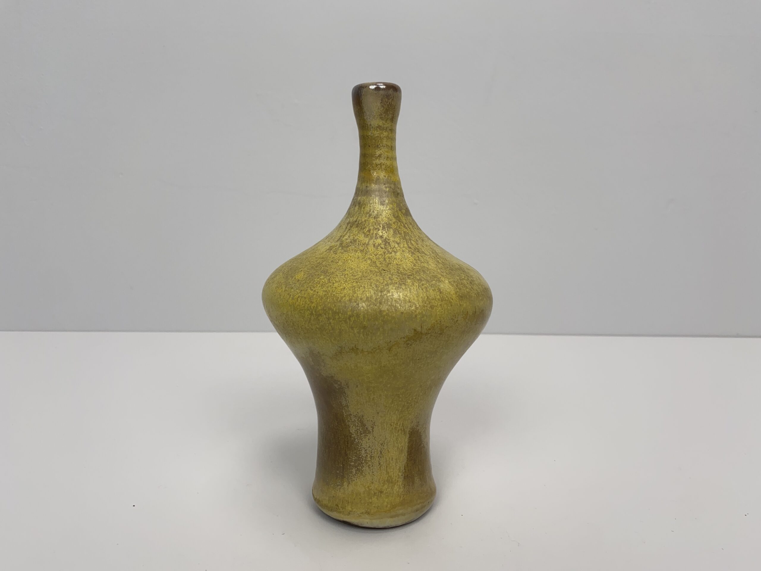 Vase, Ceramic, Earthenware, Unique Piece, yellow glazed, by Wilhelm & Elly Kuch, 1960s
