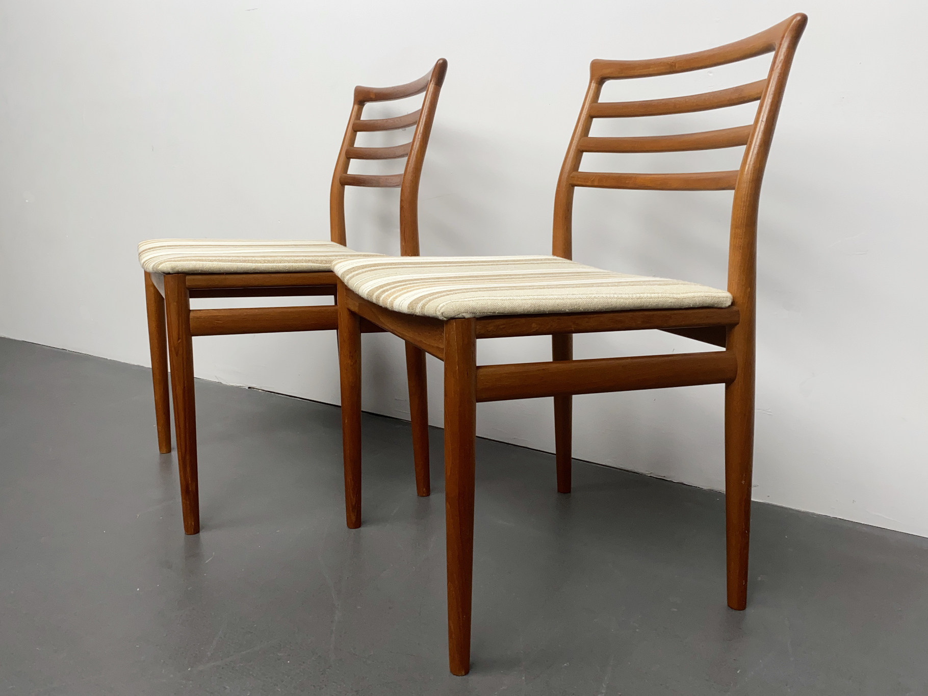 Pair of Dining Chairs, Teak Wood, by Erling Torvits for Soro Stolefabrik, Denmark, 1960s