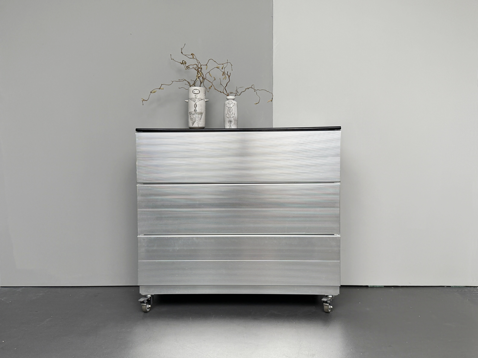 Aluminium Kommode von Caimi Export, Italien, 1980er