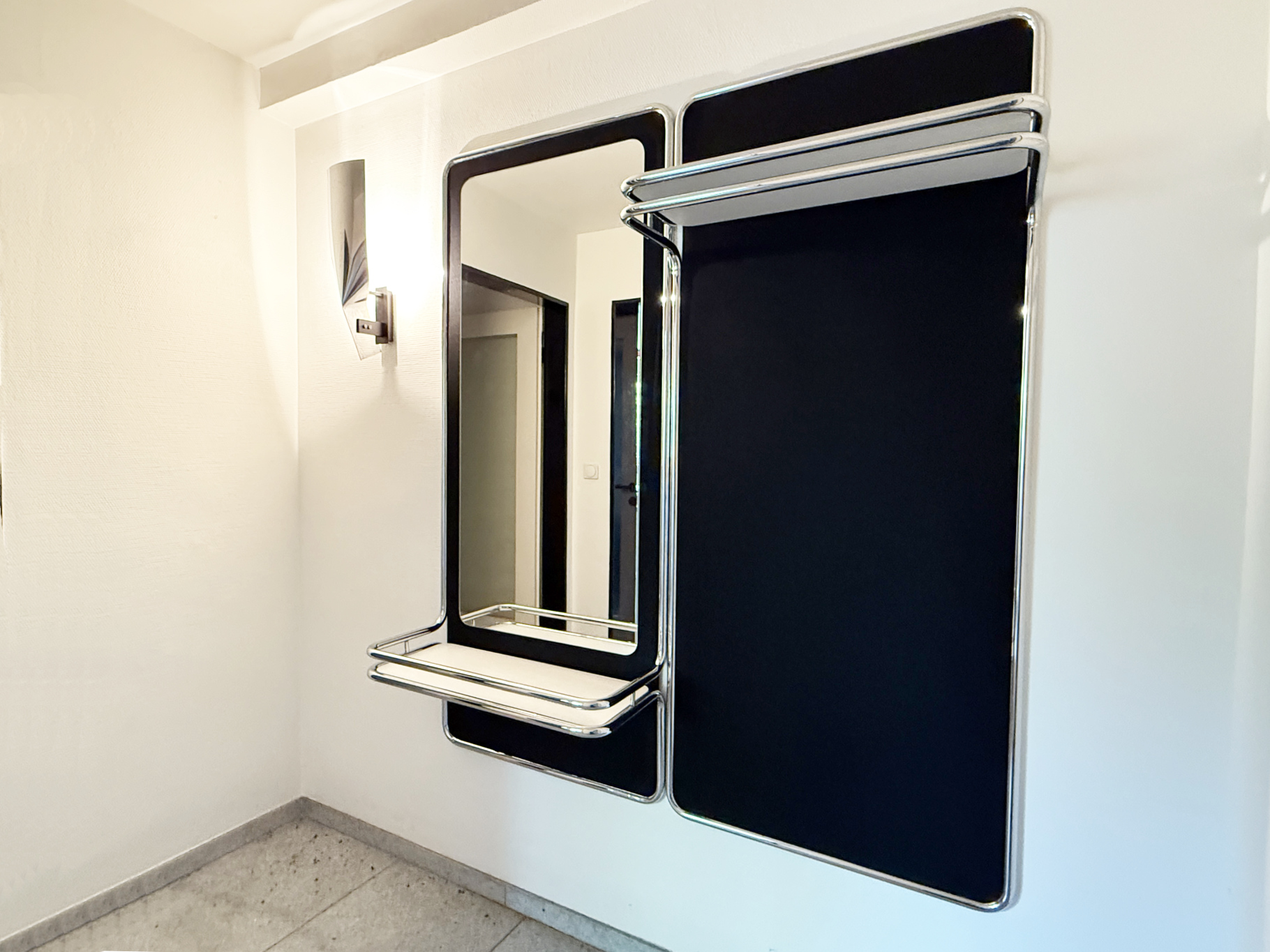 Wandgarderobe mit Spiegel, 2-teilig, von Läsko, Deutschland, 1970er
