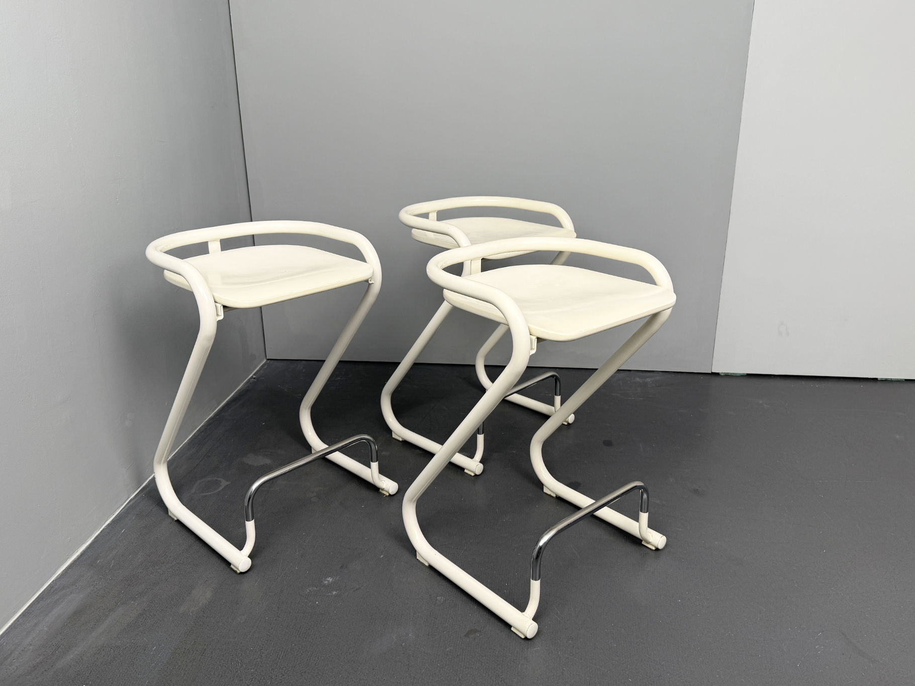 Barhocker von Börge Lindau & Bo Lindekrantz für Lammhults, 3er Set, Schweden, 1970er