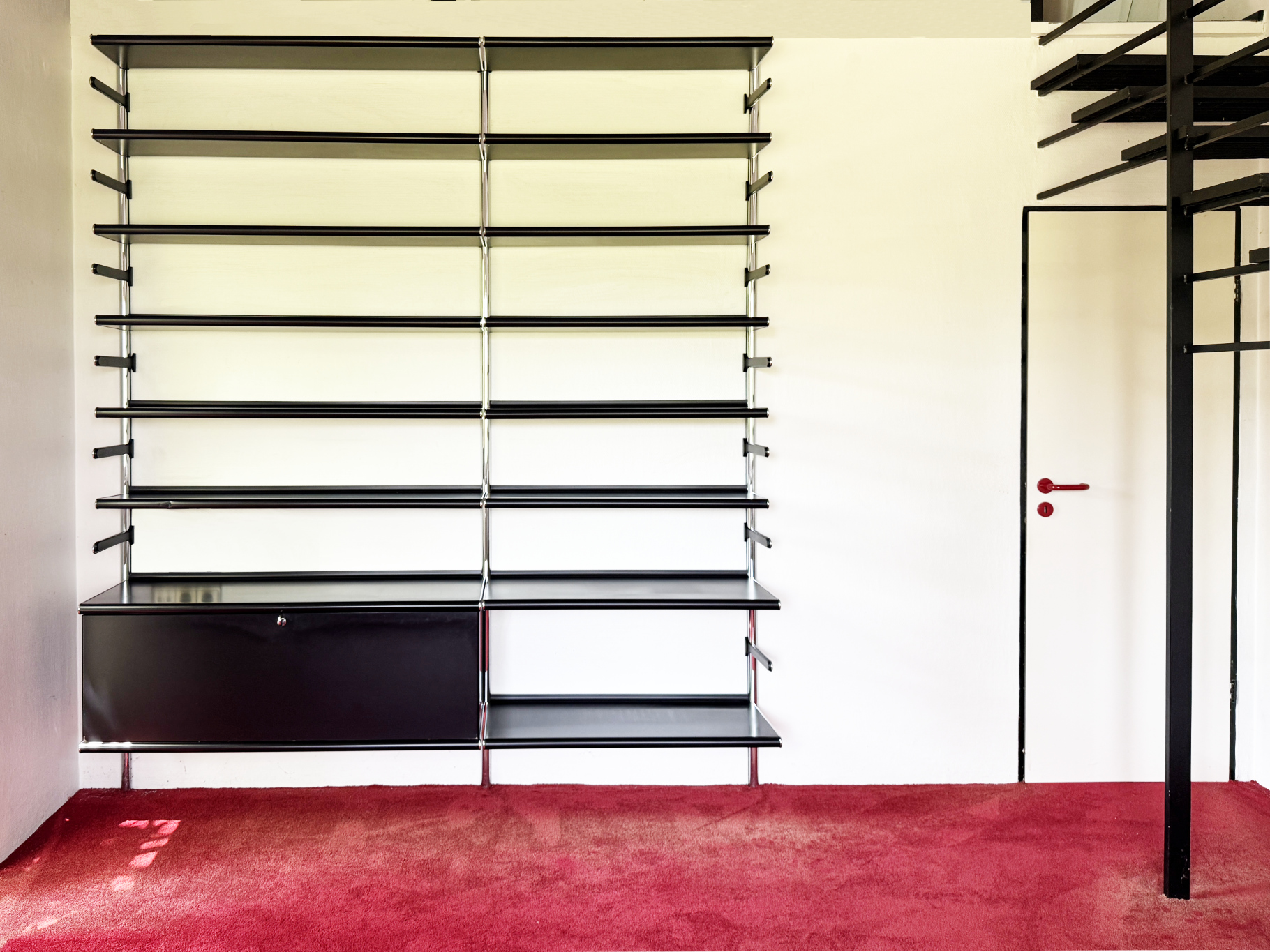 Wingset Regal System, schwarz, von Otto Zapf für Vieler / Vitra, Deutschland, 1980er