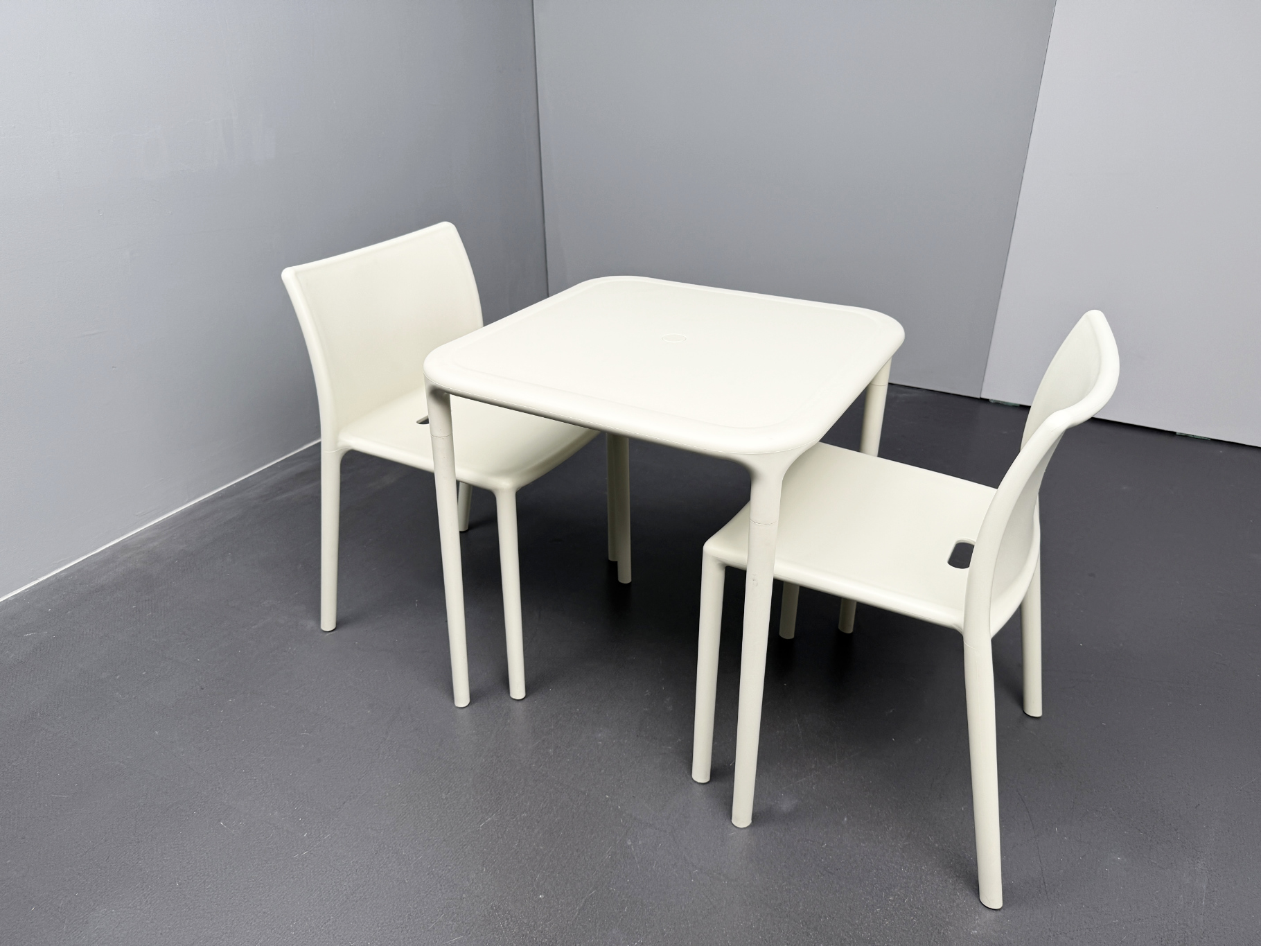 Air Chair und Air Tisch Sitzgruppe von Jasper Morrison für Magis, Italien, 2000er, 3er Set