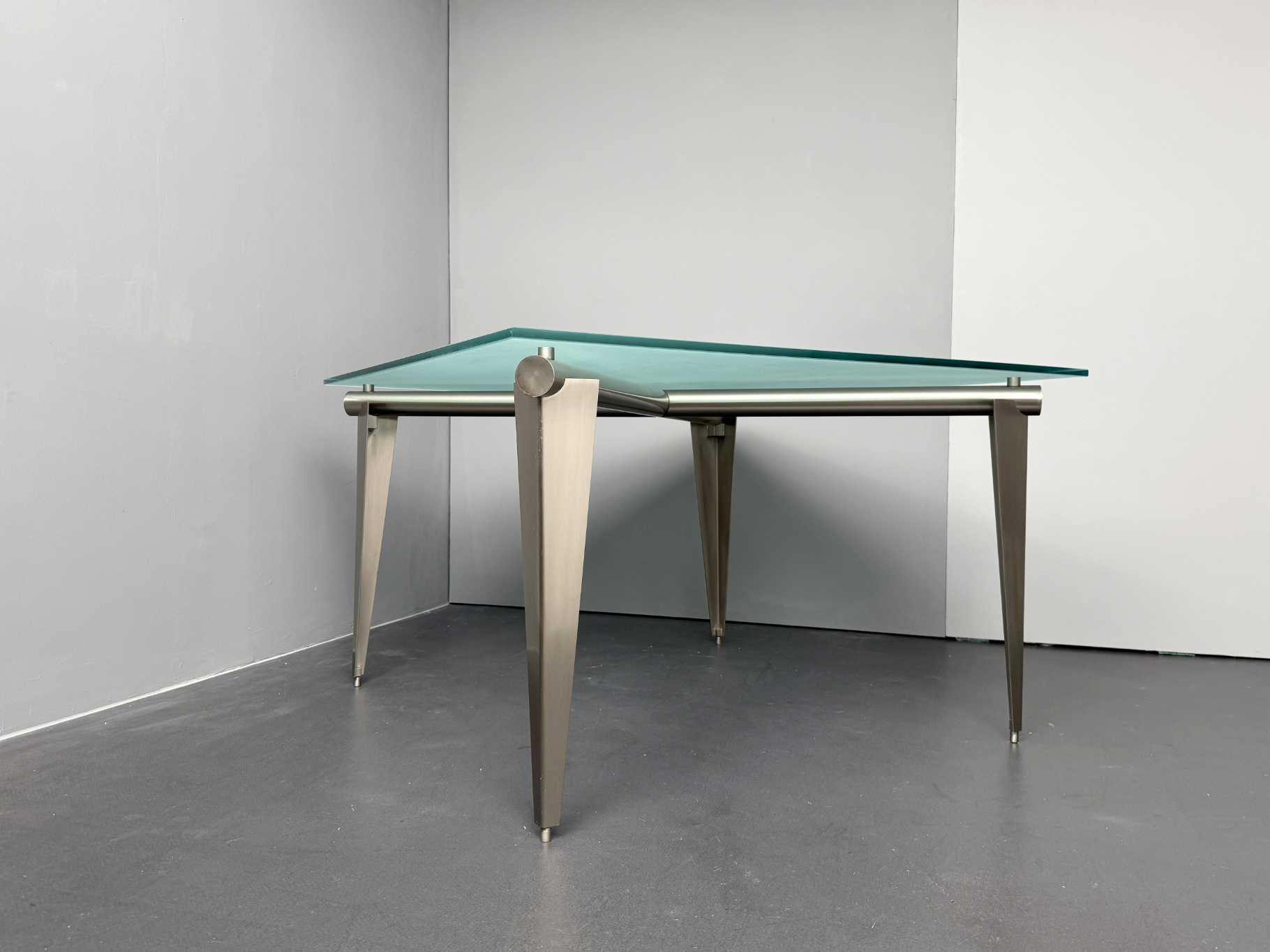 Glas Esstisch Tisch von Cappellini, Italien, 1980er