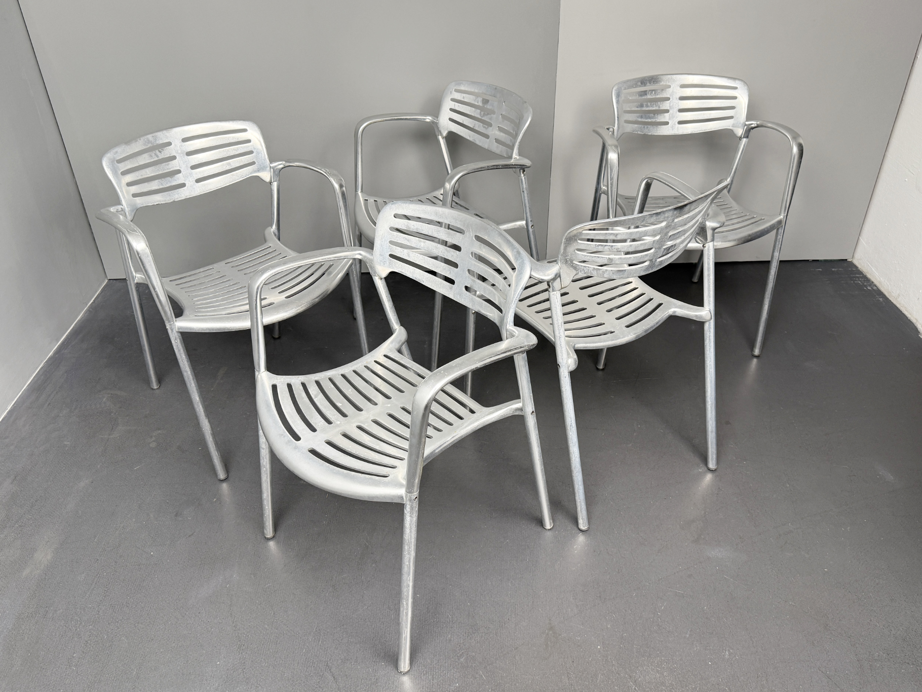 Toledo Chairs by Jorge Pensi for Amat-3, Spain, Set of 5, 1980s