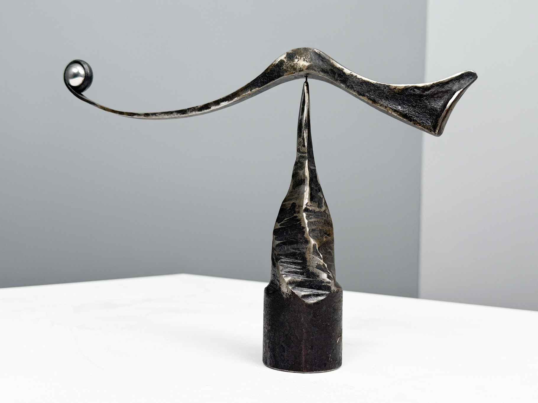 Mobile, Eisen Skulptur, Unikat von Achim Kühn, *1942, Deutschland, 1970er