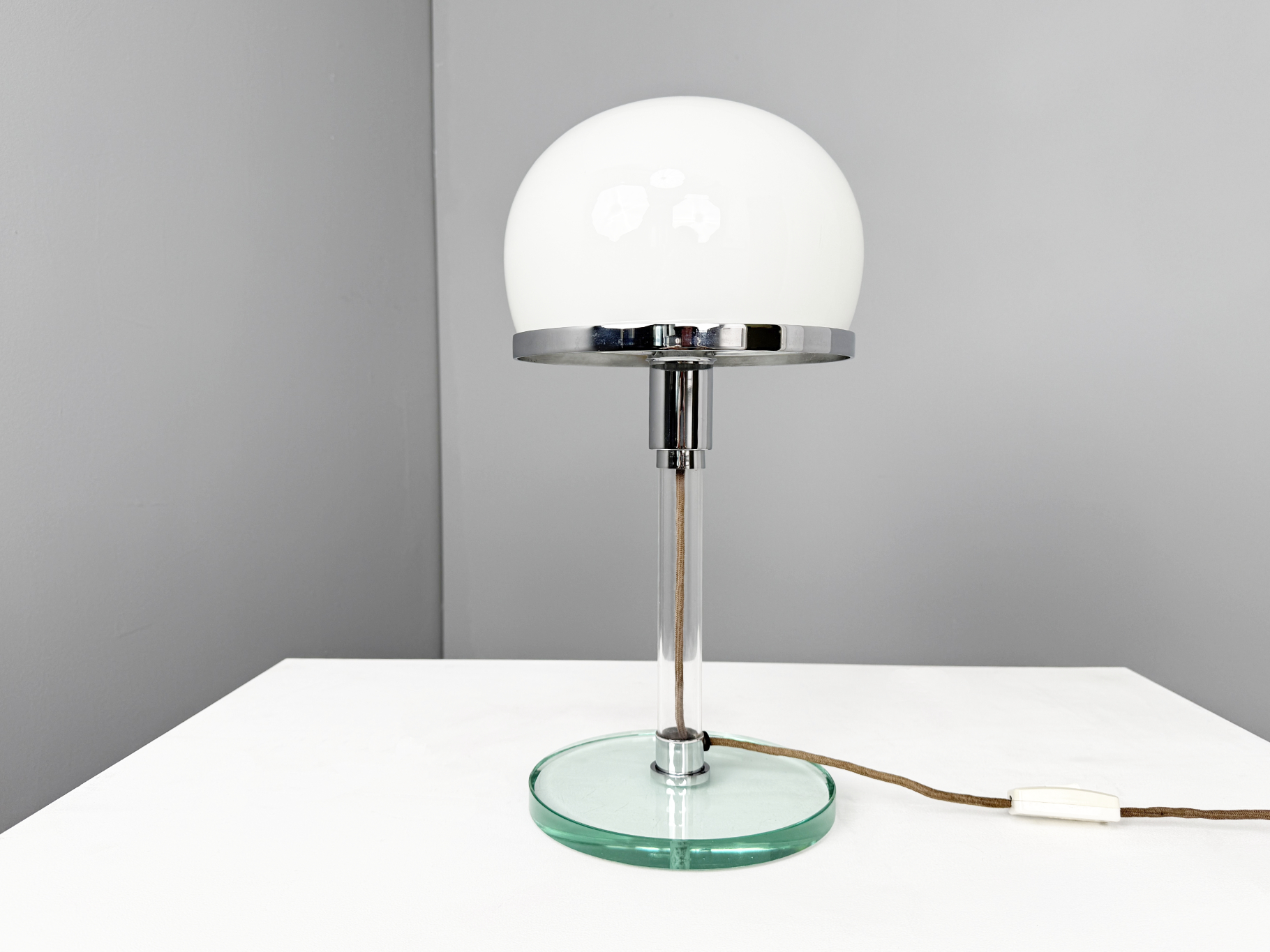 Bauhaus Table Lamp, designed in 1923 by Carl Jacob Jucker for Imago DP, Italy, 1960s