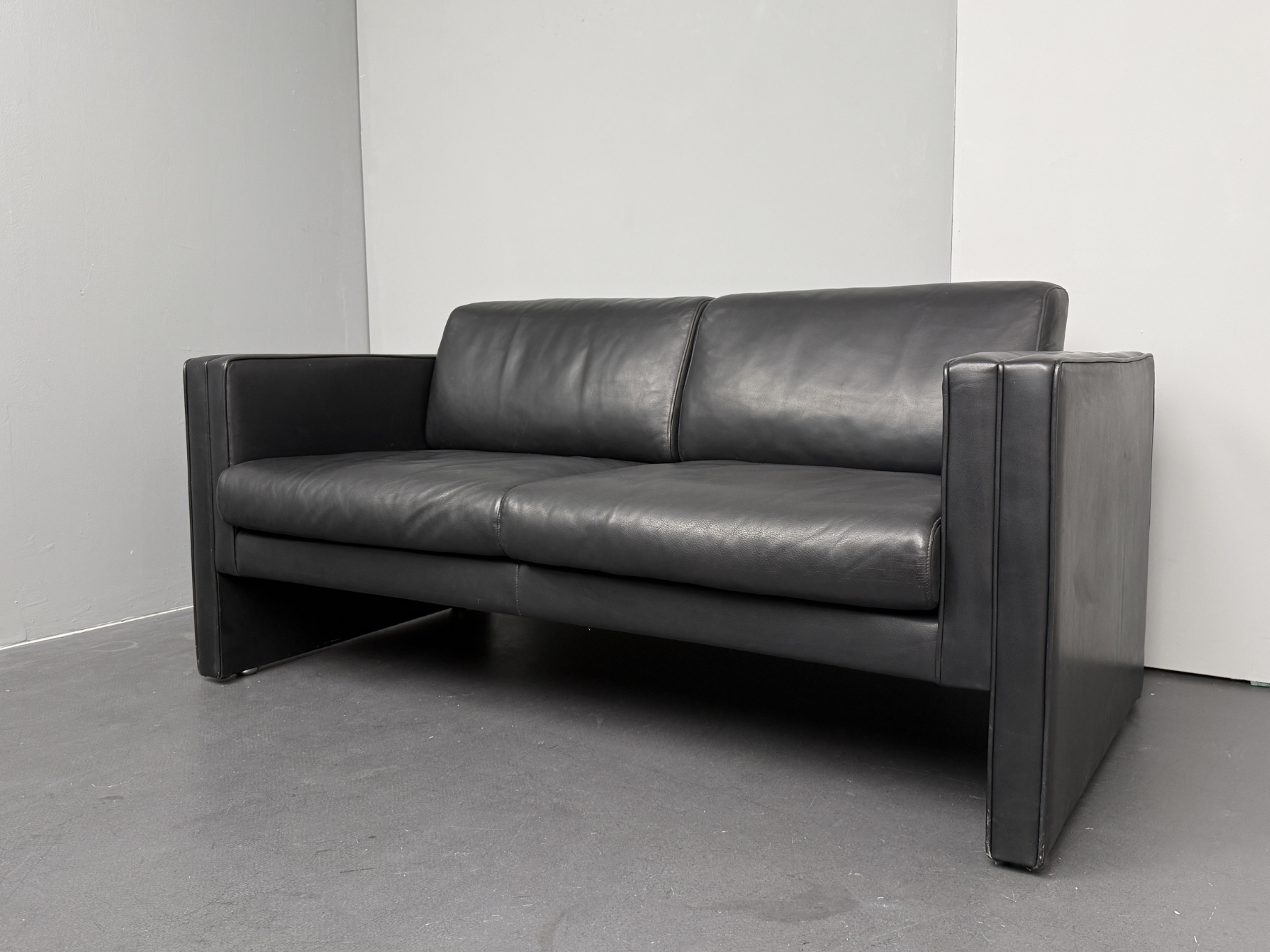 2-Sitzer Leder Sofa, Studio Line 190 von Jürgen Lange für Walter Knoll, Deutschland, 1970er
