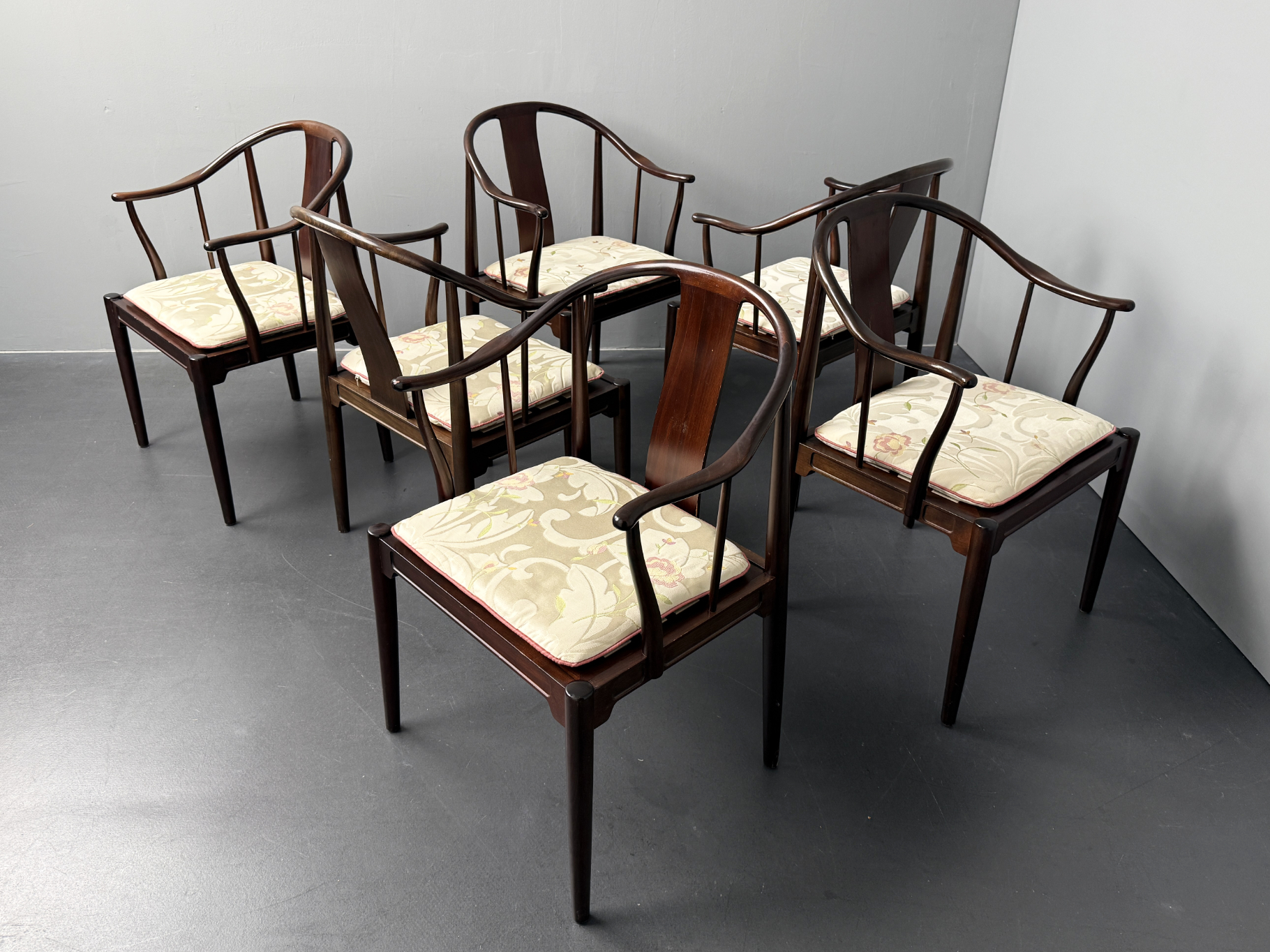 6er Set Armlehnstühle Modell Chinese Chair FH 4283, von Hans J. Wegner für Fritz Hansen, Dänemark, 1979